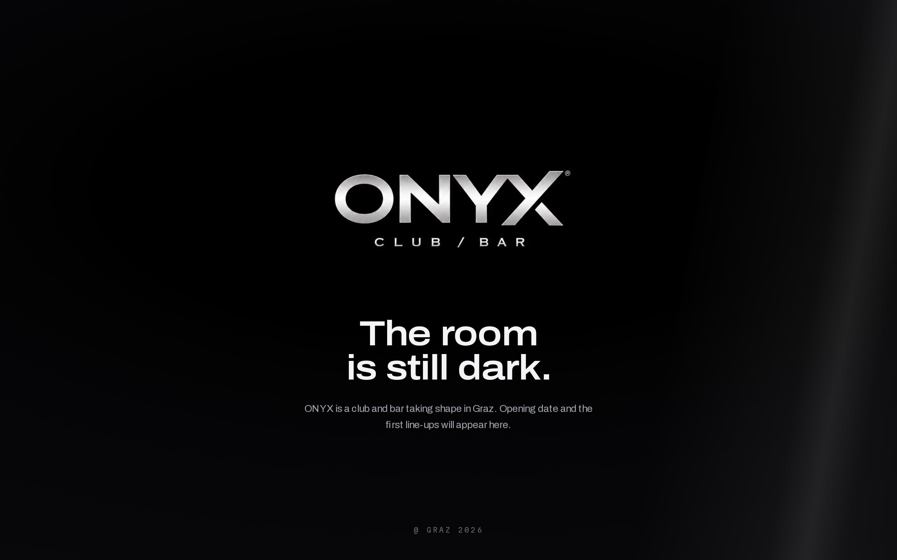 Screenshot der Startseite von onyx-graz.at